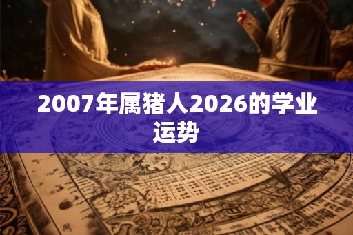2007年属猪人2026的学业运势 2007年属猪人2026的学业运势
