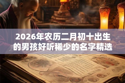 2026年农历二月初十出生的男孩好听稀少的名字精选