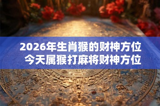 2026年生肖猴的财神方位  今天属猴打麻将财神方位