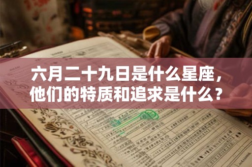 六月二十九日是什么星座，他们的特质和追求是什么？