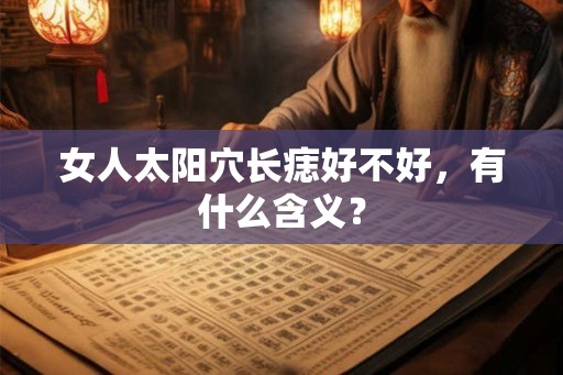 女人太阳穴长痣好不好,有什么含义? 女人太阳穴长痣好不好,有什么含义?