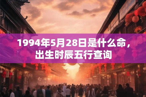 1994年5月28日是什么命，出生时辰五行查询