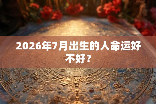 2026年7月出生的人命运好不好? 2026年7月出生的人命运好不好?