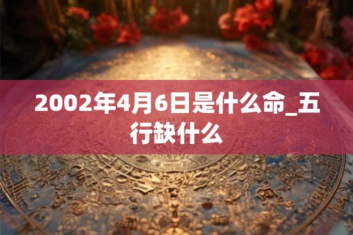 2002年4月6日是什么命_五行缺什么