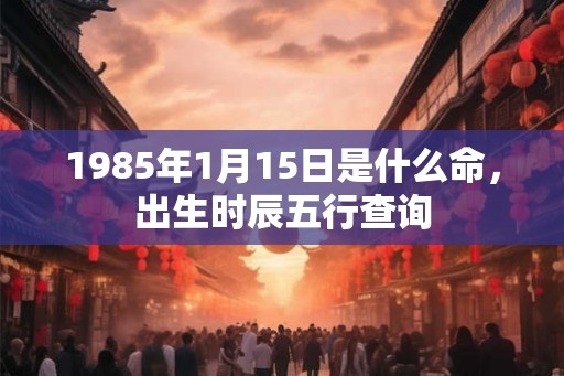 1985年1月15日是什么命，出生时辰五行查询