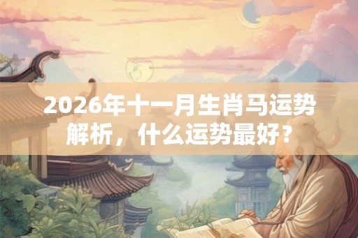 2026年十一月生肖马运势解析,什么运势最好? 2026年十一月生肖马运势解析,什么运势最好?