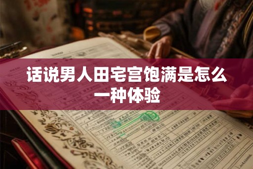 话说男人田宅宫饱满是怎么一种体验