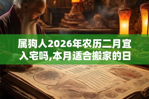 属狗人2026年农历二月宜入宅吗,本月适合搬家的日子