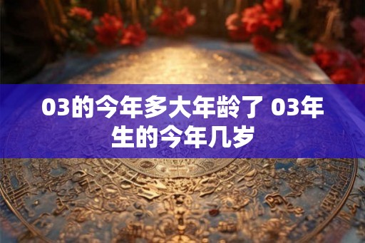 03的今年多大年龄了 03年生的今年几岁