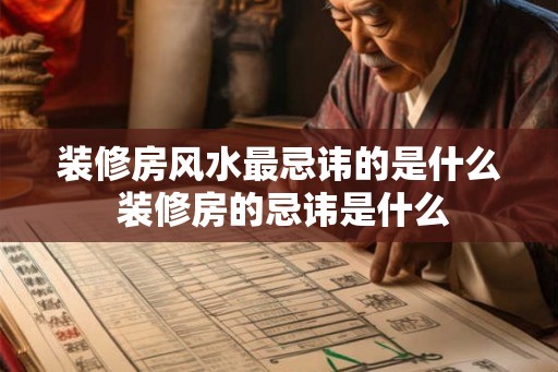 装修房风水最忌讳的是什么 装修房的忌讳是什么