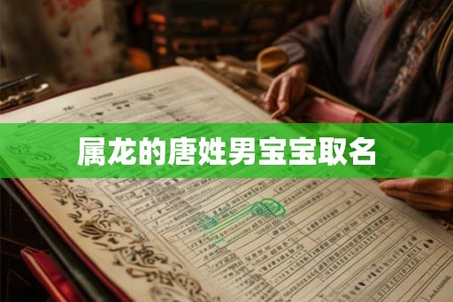 属龙的唐姓男宝宝取名