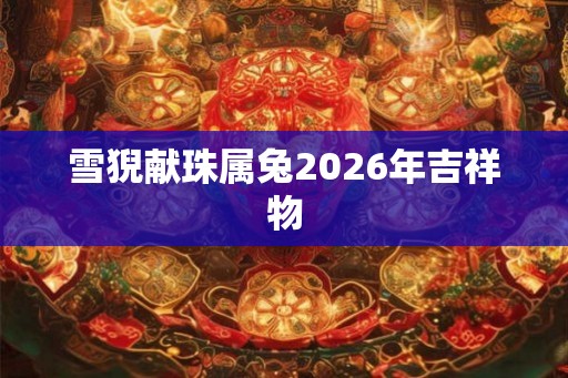 雪猊献珠属兔2026年吉祥物