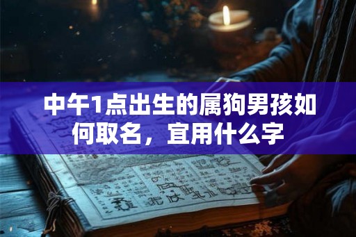 中午1点出生的属狗男孩如何取名，宜用什么字