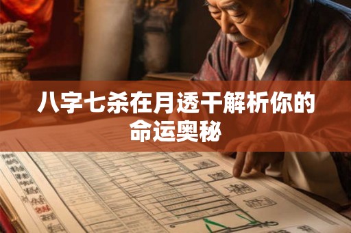 八字七杀在月透干解析你的命运奥秘