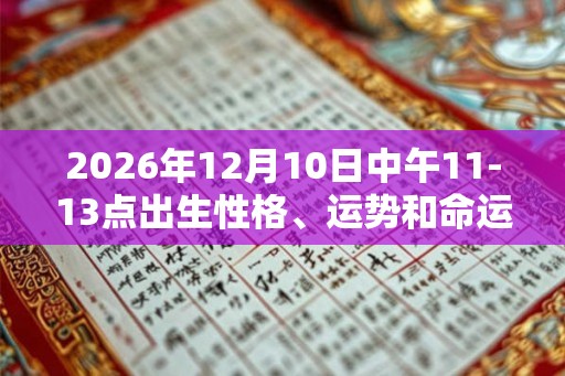 2026年12月10日中午11-13点出生性格、运势和命运 2026年12月10日中午11-13点出生性格、运势和命运