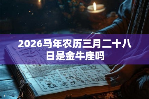 2026马年农历三月二十八日是金牛座吗