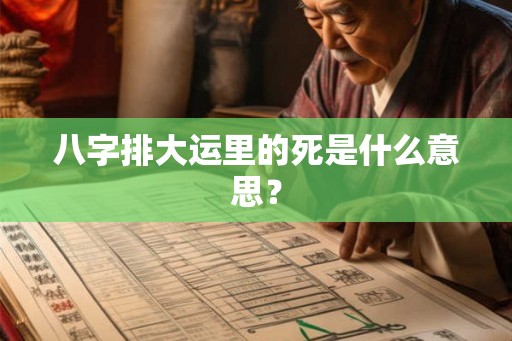 八字排大运里的死是什么意思？