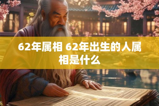 62年属相 62年出生的人属相是什么