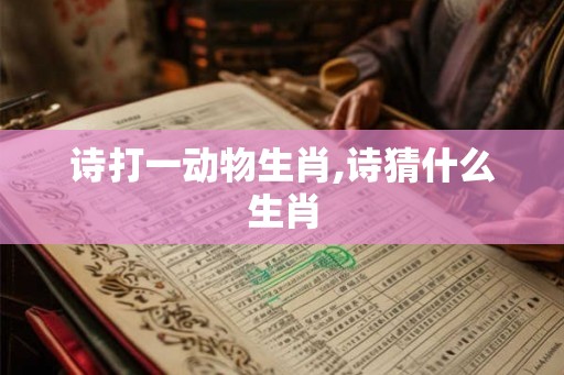 诗打一动物生肖,诗猜什么生肖
