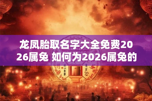 龙凤胎取名字大全免费2026属兔 如何为2026属兔的龙凤胎取名