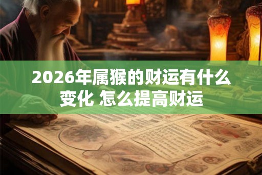 2026年属猴的财运有什么变化 怎么提高财运