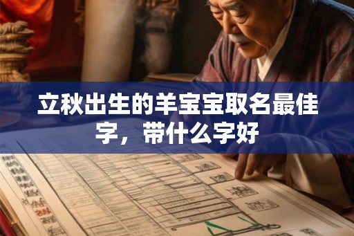 立秋出生的羊宝宝取名最佳字，带什么字好