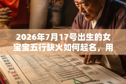 2026年7月17号出生的女宝宝五行缺火如何起名,用什么字好 2026年7月17号出生的女宝宝五行缺火如何起名,用什么字好