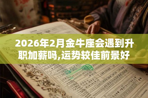 2026年2月金牛座会遇到升职加薪吗,运势较佳前景好