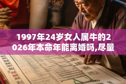 1997年24岁女人属牛的2026年本命年能离婚吗,尽量坚守情感 1997年24岁女人属牛的2026年本命年能离婚吗,尽量坚守情感