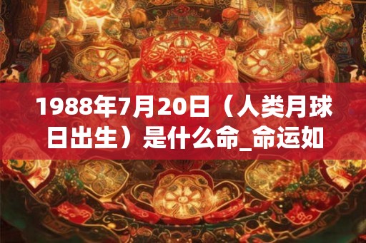 1988年7月20日（人类月球日出生）是什么命_命运如何
