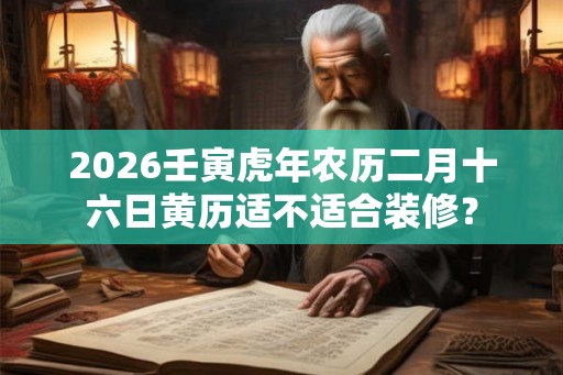 2026壬寅虎年农历二月十六日黄历适不适合装修? 2026壬寅虎年农历二月十六日黄历适不适合装修?