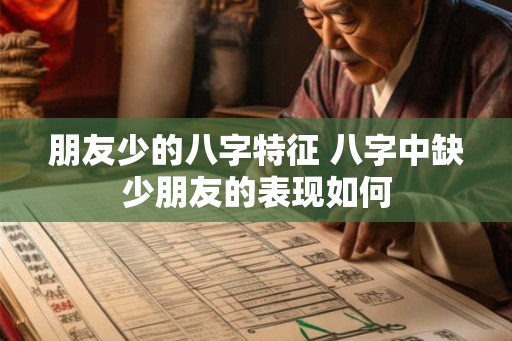 朋友少的八字特征 八字中缺少朋友的表现如何