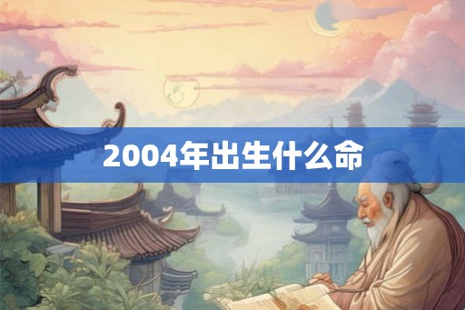 2004年出生什么命