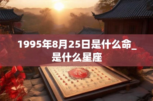 1995年8月25日是什么命_是什么星座