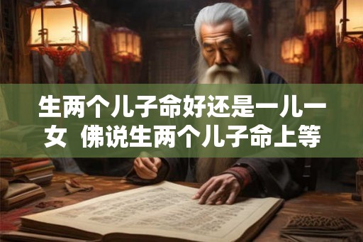生两个儿子命好还是一儿一女  佛说生两个儿子命上等命
