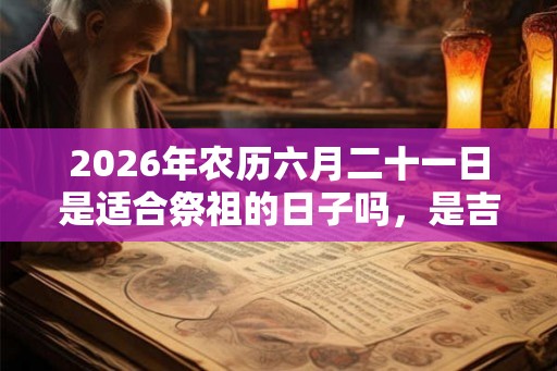 2026年农历六月二十一日是适合祭祖的日子吗，是吉日吗？