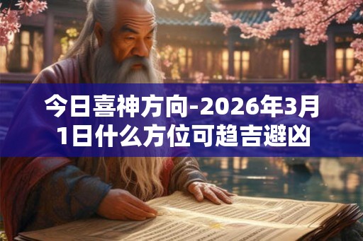 今日喜神方向-2026年3月1日什么方位可趋吉避凶