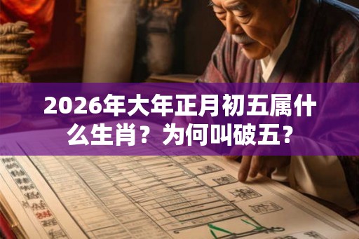 2026年大年正月初五属什么生肖？为何叫破五？
