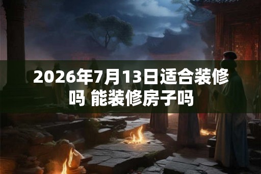 2026年7月13日适合装修吗 能装修房子吗
