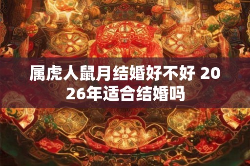 属虎人鼠月结婚好不好 2026年适合结婚吗