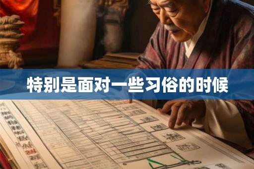 特别是面对一些习俗的时候