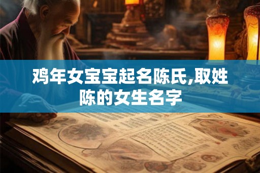 鸡年女宝宝起名陈氏,取姓陈的女生名字