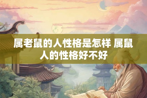 属老鼠的人性格是怎样 属鼠人的性格好不好