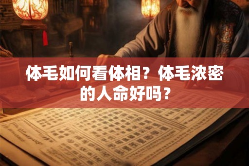 体毛如何看体相？体毛浓密的人命好吗？