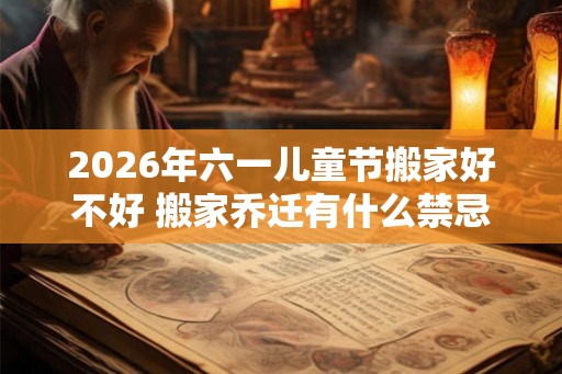 2026年六一儿童节搬家好不好 搬家乔迁有什么禁忌