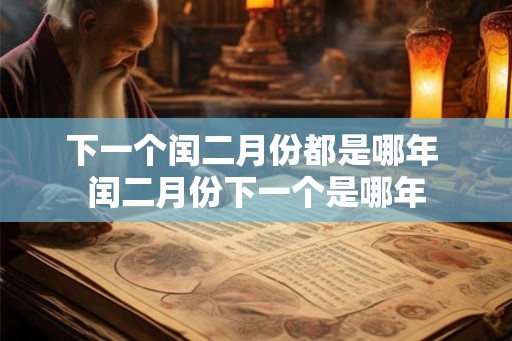 下一个闰二月份都是哪年 闰二月份下一个是哪年