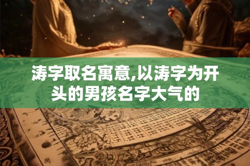 涛字取名寓意,以涛字为开头的男孩名字大气的
