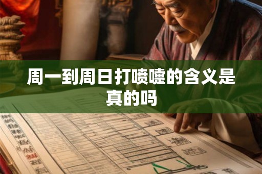 周一到周日打喷嚏的含义是真的吗