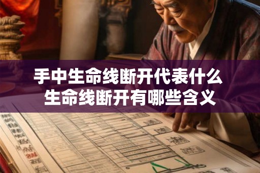 手中生命线断开代表什么 生命线断开有哪些含义