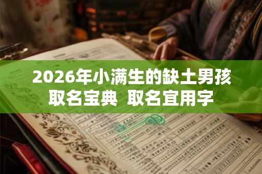 2026年小满生的缺土男孩取名宝典  取名宜用字